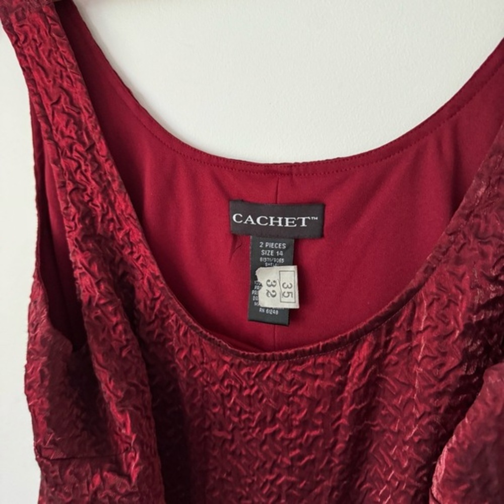 Whimsigoth Red Tank Top Womens L Shimmer Y2K Vampire Goth Witchy 90s Maroon Boho - Picture 3 of 7